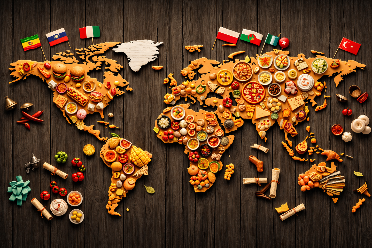 World Food Map — International Culinary Presence